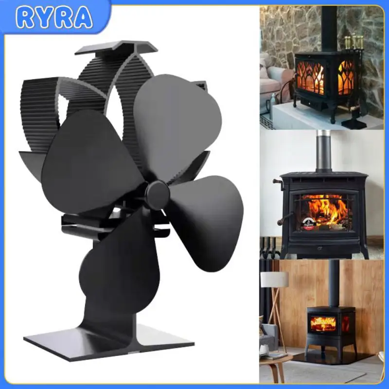 

Classic 4 Blades Heat Stove Fan Wood Stove Fireplace Fan For Home Wood Burner/Burning/Log Burner Stove Circulates Warm Air