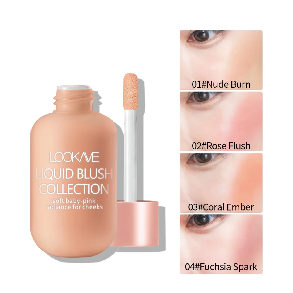 

LOOKME Liquid Blush Natural Waterproof Cheek Tint Blusher Matte Cream On Face Eye Shadow Contouring Make Up Cosmetics For Women