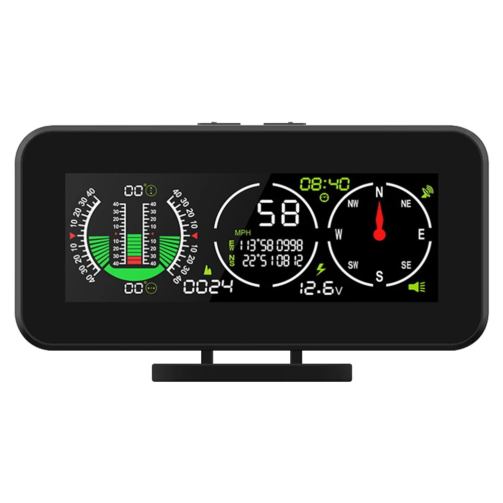 

Overspeed Alarm M60 Off Road Accessories Speedometer GPS Speed Slope Meter Car HUD Digital Head Up Display Compass Inclinometer