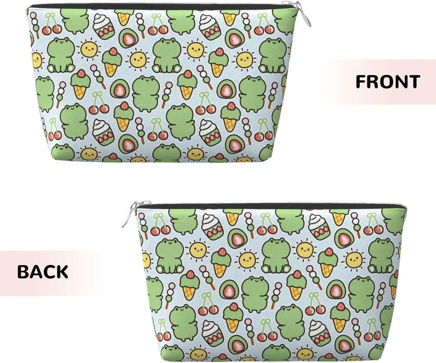 Милая косметичка с лягушкой и десертом женские дорожные туалетные