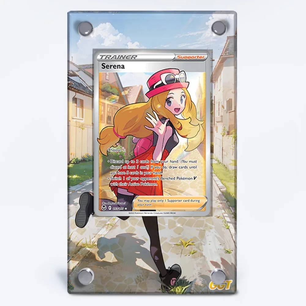 Фото Для аниме Pokemon Ptcg Giovanni Gloria Lusamine Roxie Piplup Wishiwashi акриловый защитный чехол для карточек настольный орнамент №2