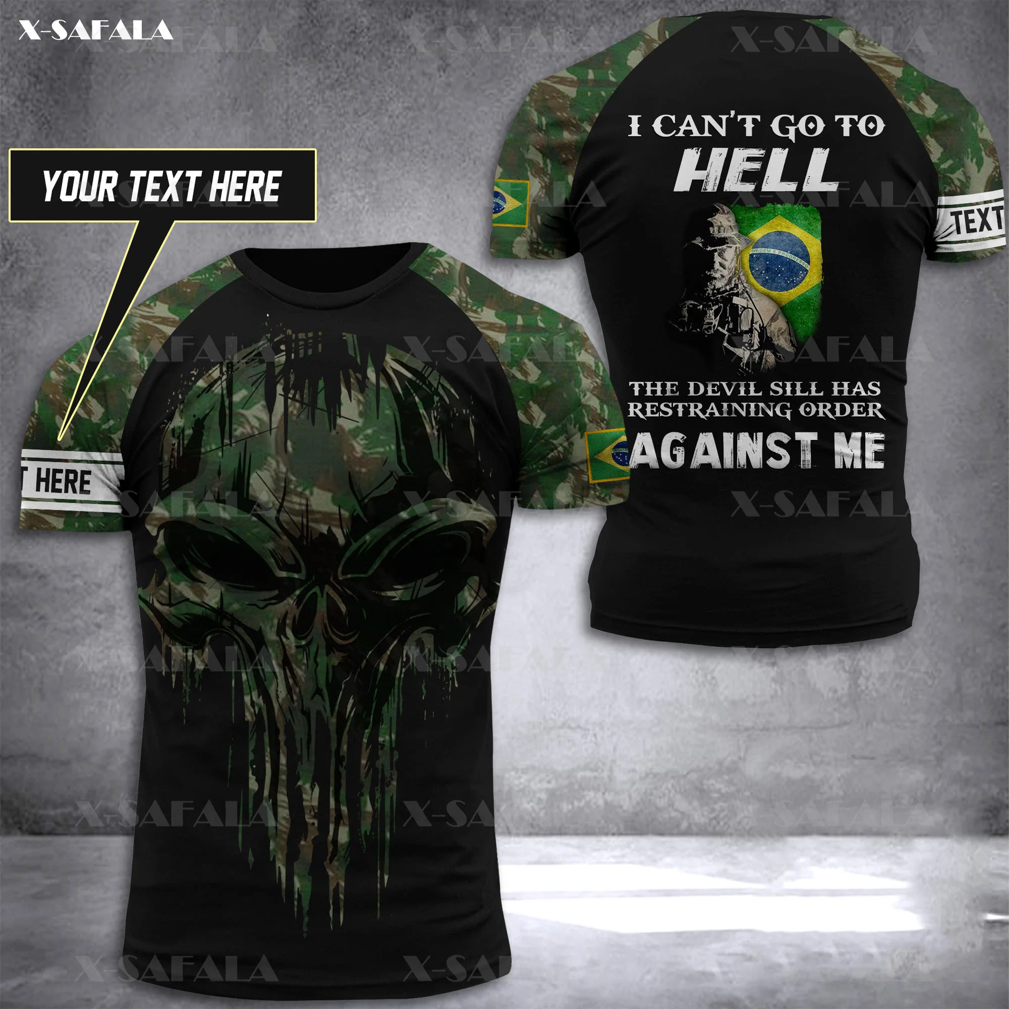 

BRAZIL Brazilian Soldier-ARMY-VETERAN Country Flag 3D Printed High Quality T-shirt Summer Round Neck Men Female Casual Top-16