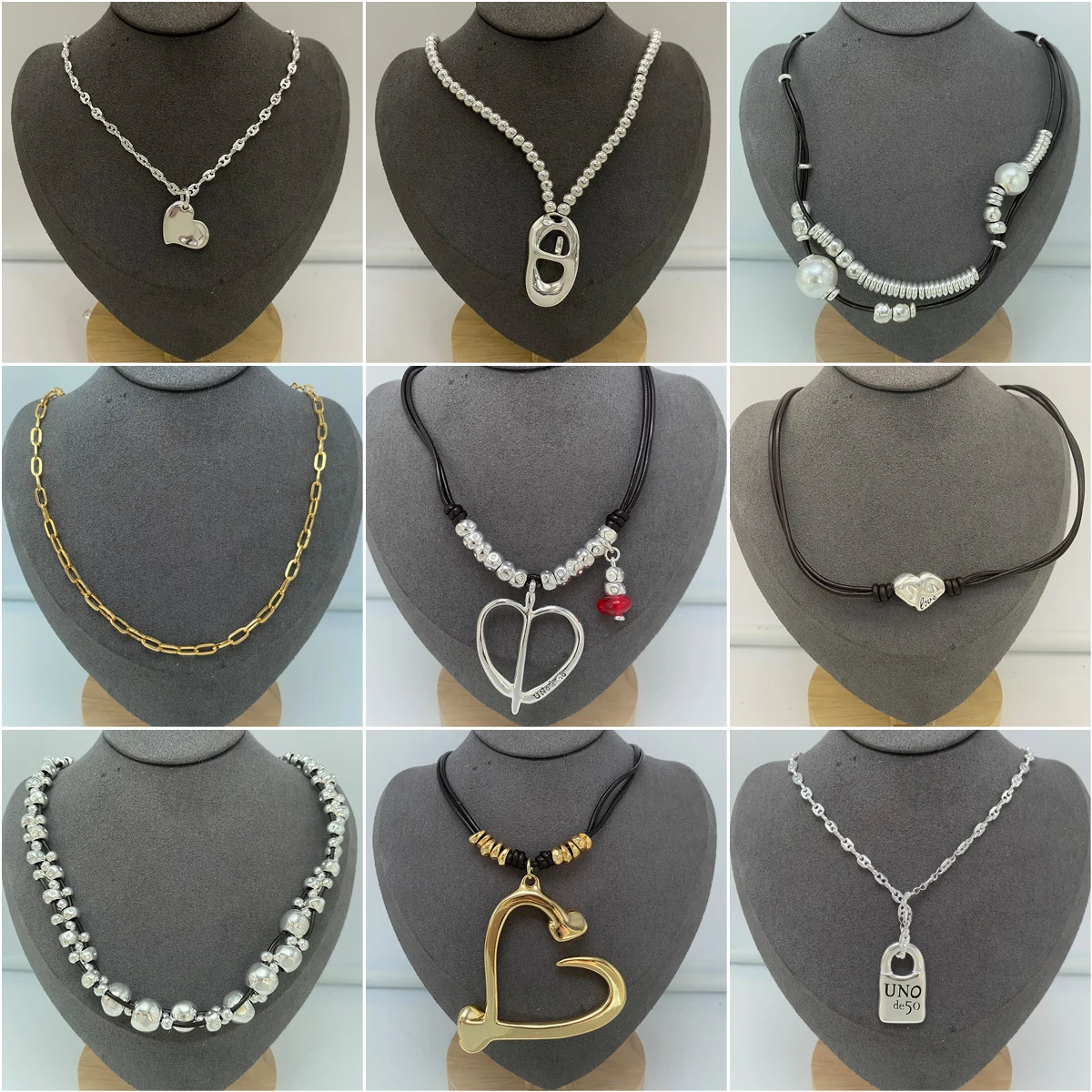 

2023 New Fashion Exquisite Plating 925 Silver 14K Gold uno de 50 Gem Pearl Necklace Jewelry Suitable for Women's Gifts