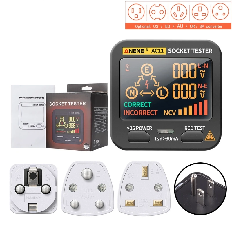 

High-performance Socket Tester Socket Tester Circuit Analyzer Wall Plug Leakage