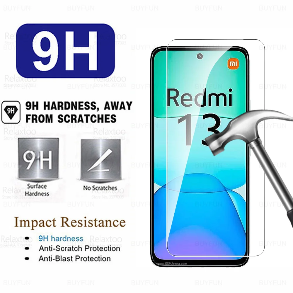 1-4 шт. закаленное стекло с полным покрытием для Xiaomi Redmi 13 4G Global Redmi13 Redmy Radmi 2024 6 79