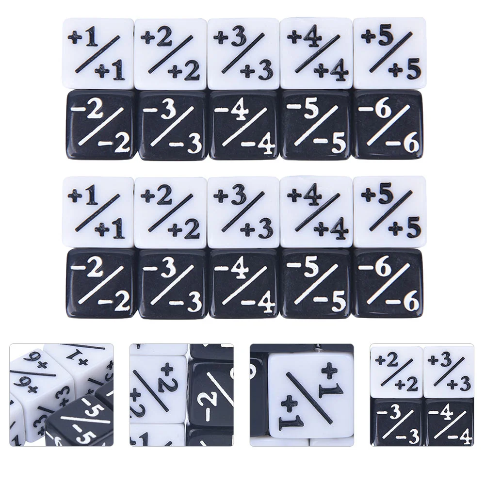 

20 Pcs Kidult Toys Cube Dice Kids Educational Toys 2021 New Year Gifts Preschool Toys 6 Sided Dice Puzzle Plus Minus Dice