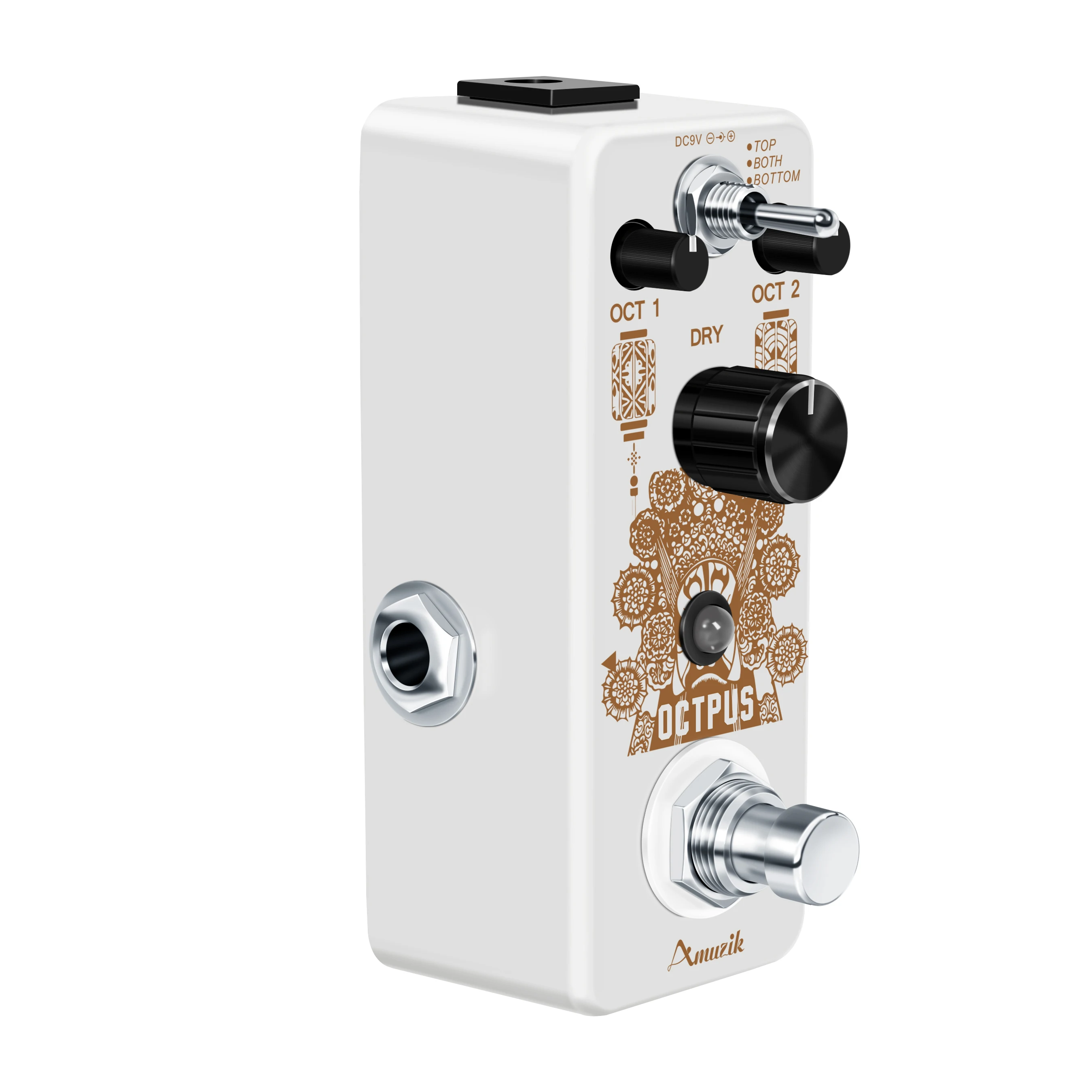 Amuzik LEF-3806 Pure Octpus Guitar Pedal Electric Guitars Digital Octave Pedal 11 Different Octaves Modes Precise Polyphonic Oct