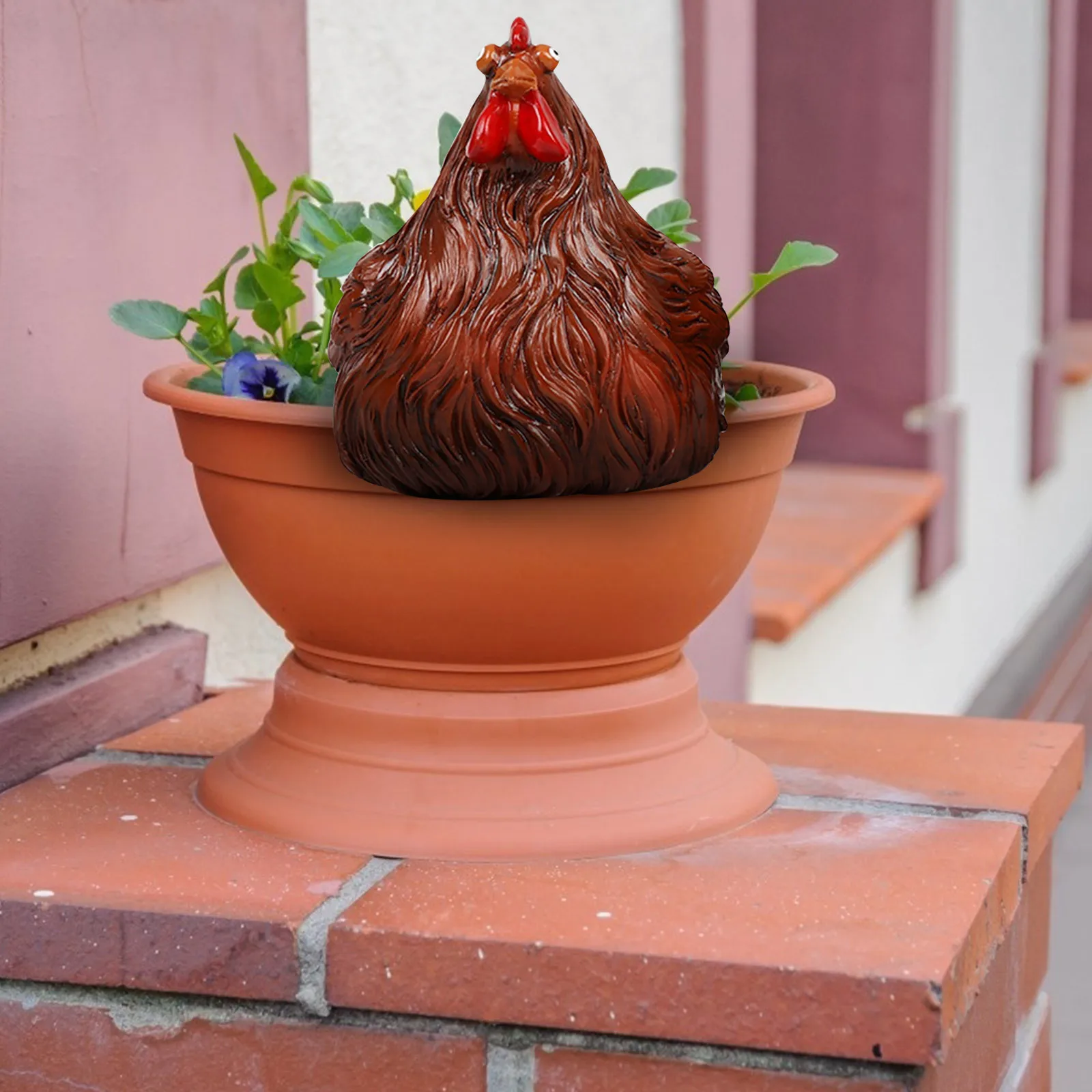 Фигурка петушка из смолы садовая статуя уличное украшение для заднего двора