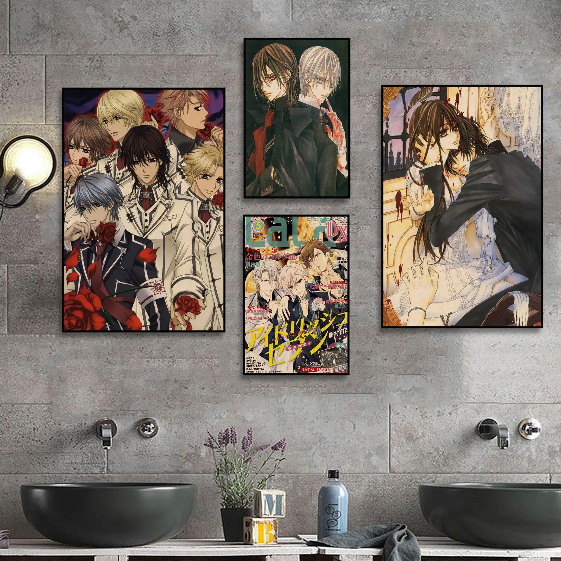 

Vampire Knight Classic Anime Poster Vintage Room Bar Cafe Decor Kawaii Room Decor