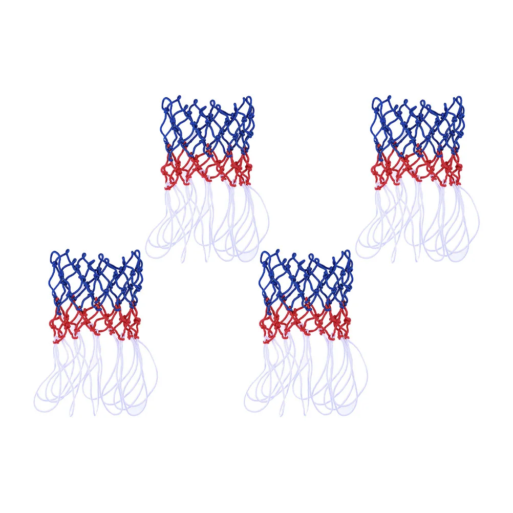 

4Pcs Outdoor Nets Heavy Duty Basketball Nets Tricolor Basketball Nets