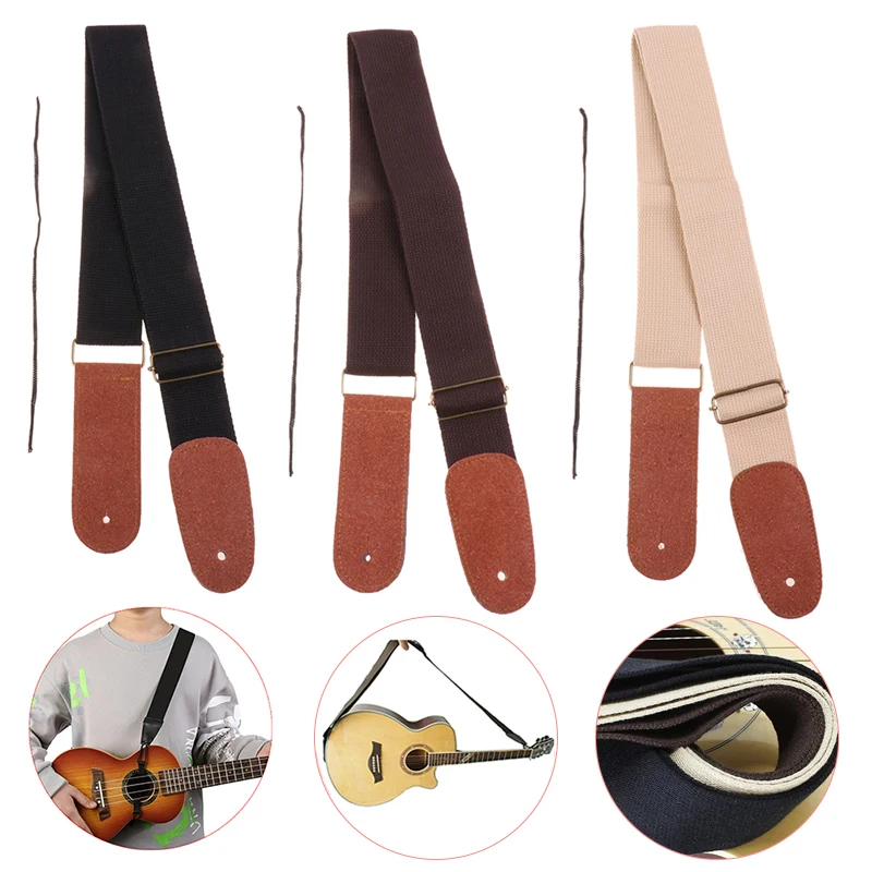 

Safe Lock Ukulele Bass Folk Acoustic Electric Guitar Accessories Adjustable Guitar Neck Strap Guitar Strap Leather Head Belt