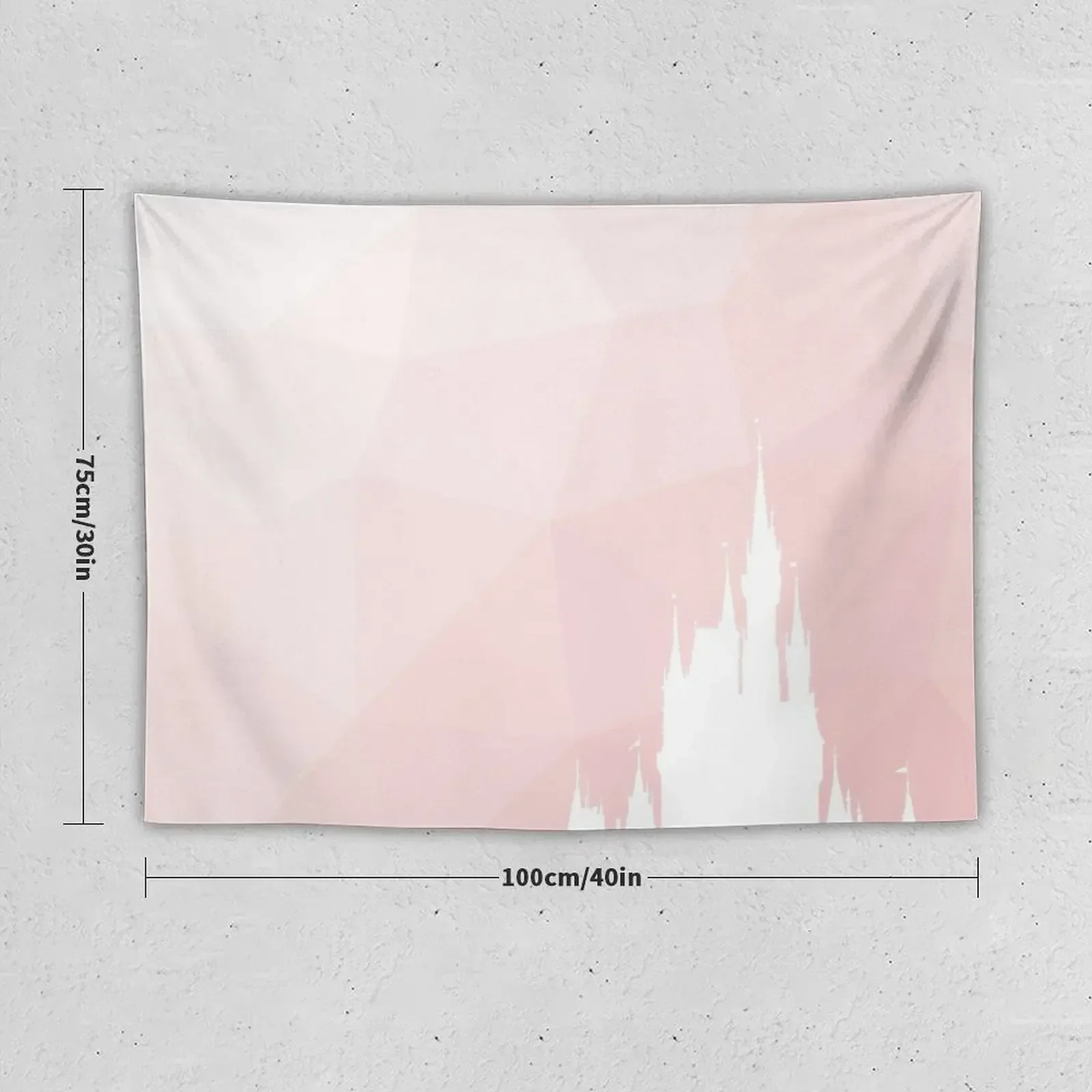 Розовый геометрический гобелен