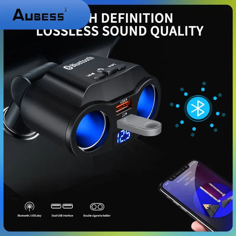 

Multifunctional Car Charger Support U Disk Music Play Fm Transmitter Universal Car Mp3 Player Durable Car Accessories