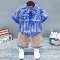 baby boys outfits summer fashion striped shirts tops and shorts two piece infant designer clothes sets kids bebes jogging suits