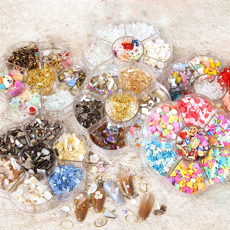 

Kawaii 3D Three-dimensional Nail Art Charms Aurora Butterfly Glitter Diamond Rhinestones Decoration All for Manicure Design