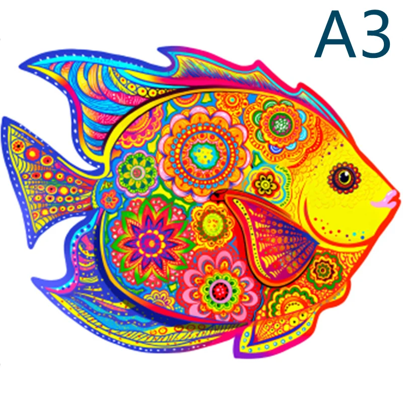 

Wooden Jigsaw Puzzle Unique Shape Pieces Animal Gift for Adults and Kids 5MM 100/150/200 PC Montessori puzzle en bois animaux