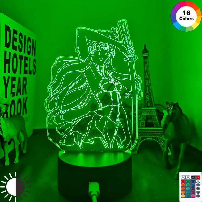 

3d Аниме лампа будущий дневник ночной Светильник для детей Спальня Декор светодиодный ночсветильник подарок на день рождения Waifu манга свет...