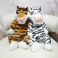 hot simulation slim tiger plush toy stuffed wild animal forest tiger pillow dolls for children kids birthday gift kawaii plushie