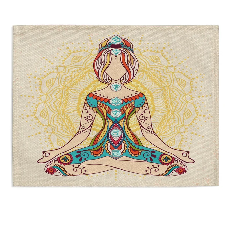 Винтажный Индийский Коврик Для Стола Будды Богемный Льняной Медитации Доска