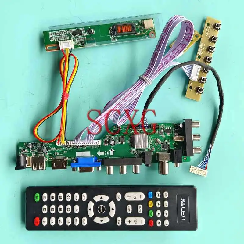 

Fit LTN121AT02 LTN121W1 QD12TL02 DVB Digital Controller Board 20Pin LVDS Kit HDMI-Compatible VGA USB AV RF 12.1" 1280*800 1-CCFL