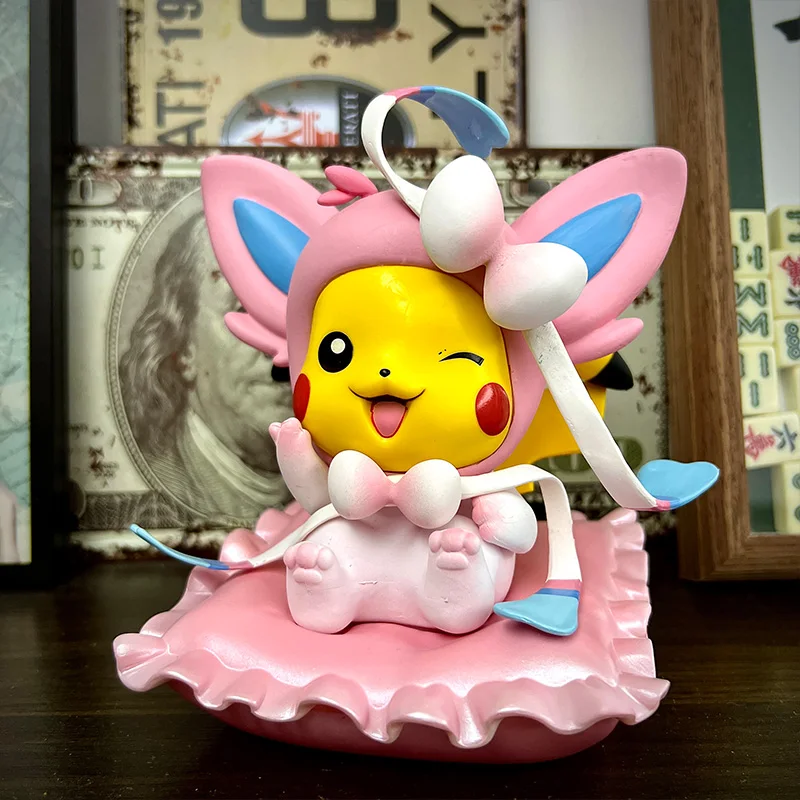 

17cm Anime Pokemon Gk Sylvain Cosplay Pikachu Figures Pvc Action Model Figures Toy Collection Decorative Child Birthday Gift