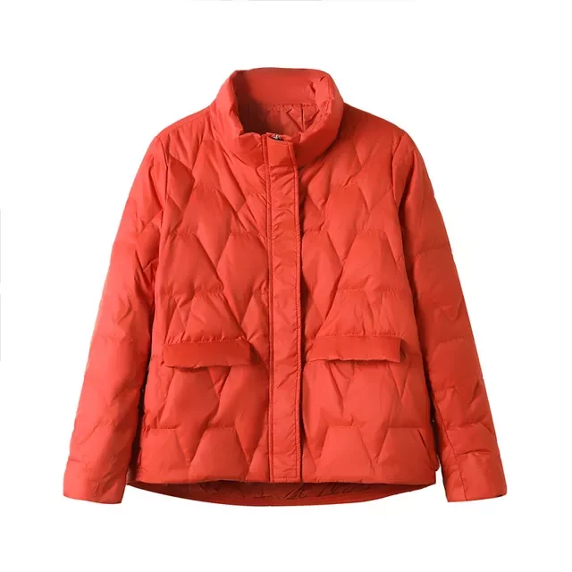 

2022NEW Winter Ultra Light Down Coat Women 90% White Duck Down Jacket Short Windproof Clothes Stand Collar Female Puffer Parkas