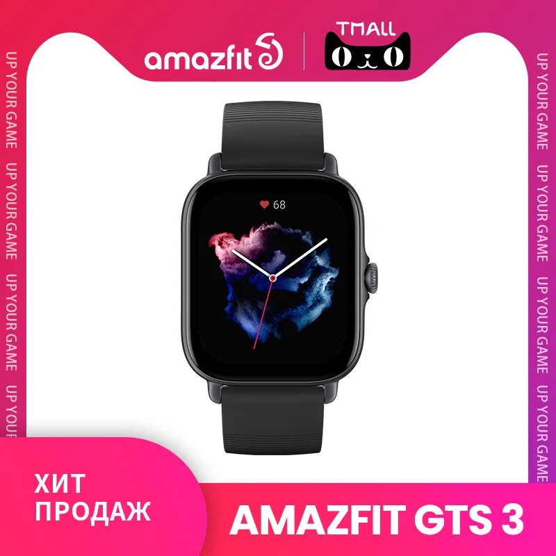 Фото Новые умные часы Amazfit GTS 3 Водопроницаемость 5 ATM функциея мониторинга женского