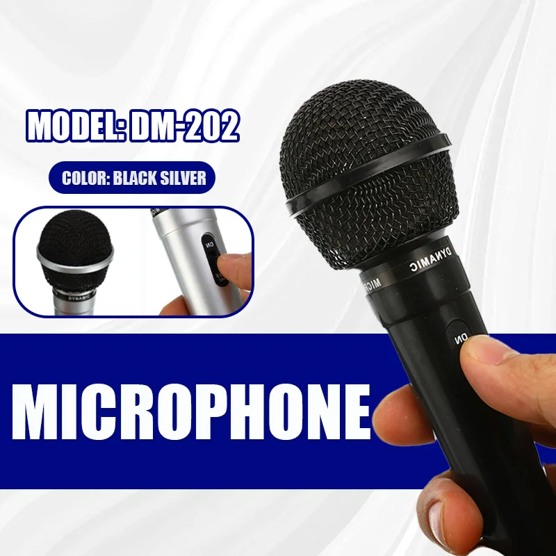 Black 3.5mm Wired Microphone Megaphone Recording Banquet Party Protable Universal Universal Performance 170cm 6.3mm Microphone