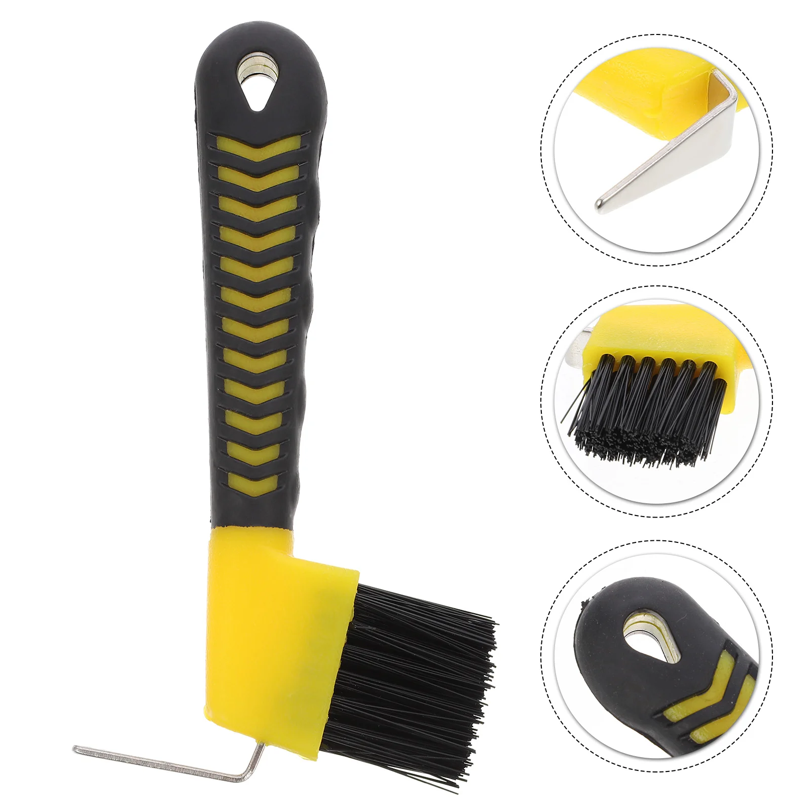 

Anti- Deluxe Durable Ergonomically Practical Grip Hoof Pick with Brush Cleaning Tools Horse Grooming Tools