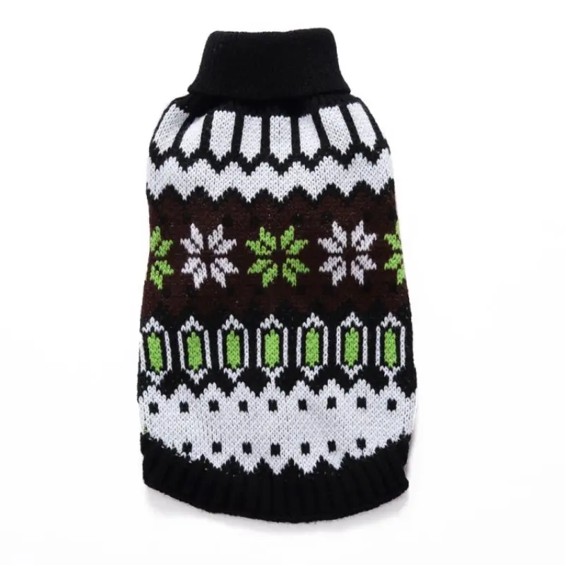 

Dog Clothes Outdoor Black Halloween Pumpkin Pattern Christmas Snowflake Sweater Halloween Pet Clothes Sweater Elk Dog Sweater