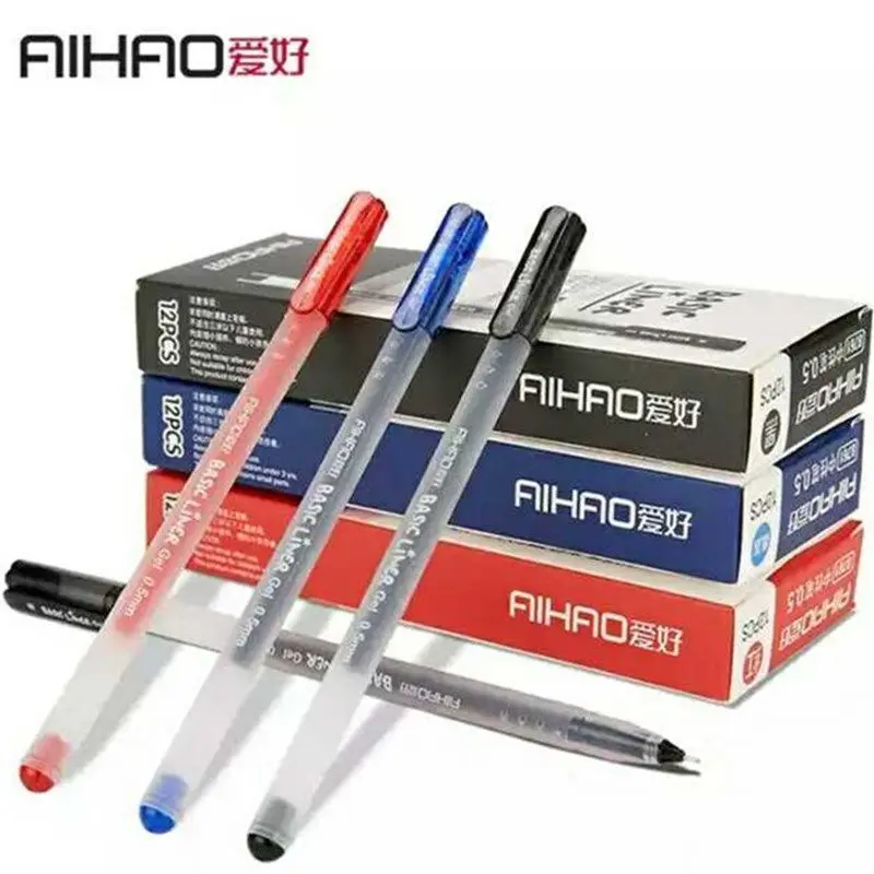 AIHAO Гелевая ручка большой емкости 8761 черная для подписи канцелярские