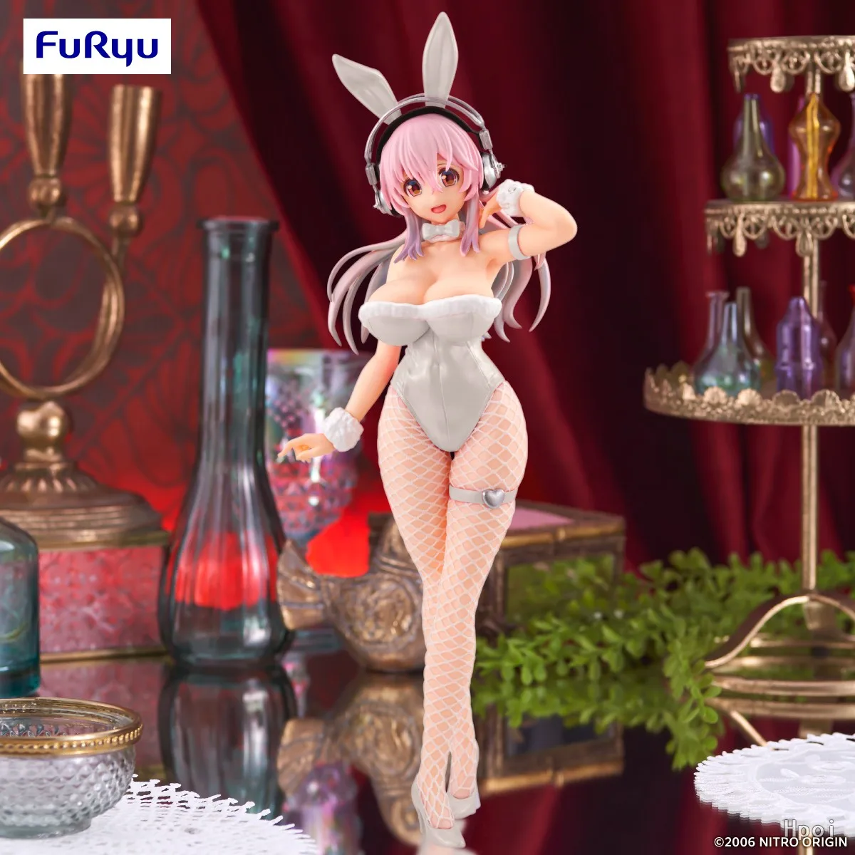 Оригинальные кролики FuRyu Bicute Bunnies Sonicomi Super Sonico Pearl White Ver. Кавайная фигурка аниме ПВХ