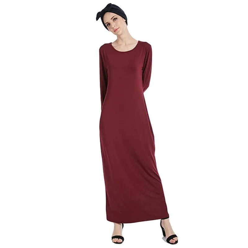 Базовое мусульманское платье-абайя, Женский хиджаб, Женский Черный Кафтан в марокканском стиле, вечерние платья от AliExpress WW