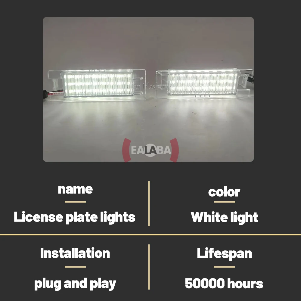 2 шт. светодиодная лампа номерного знака Canbus для Opel Astra H J Corsa C D Insignia Tigra B Twintop Vectra