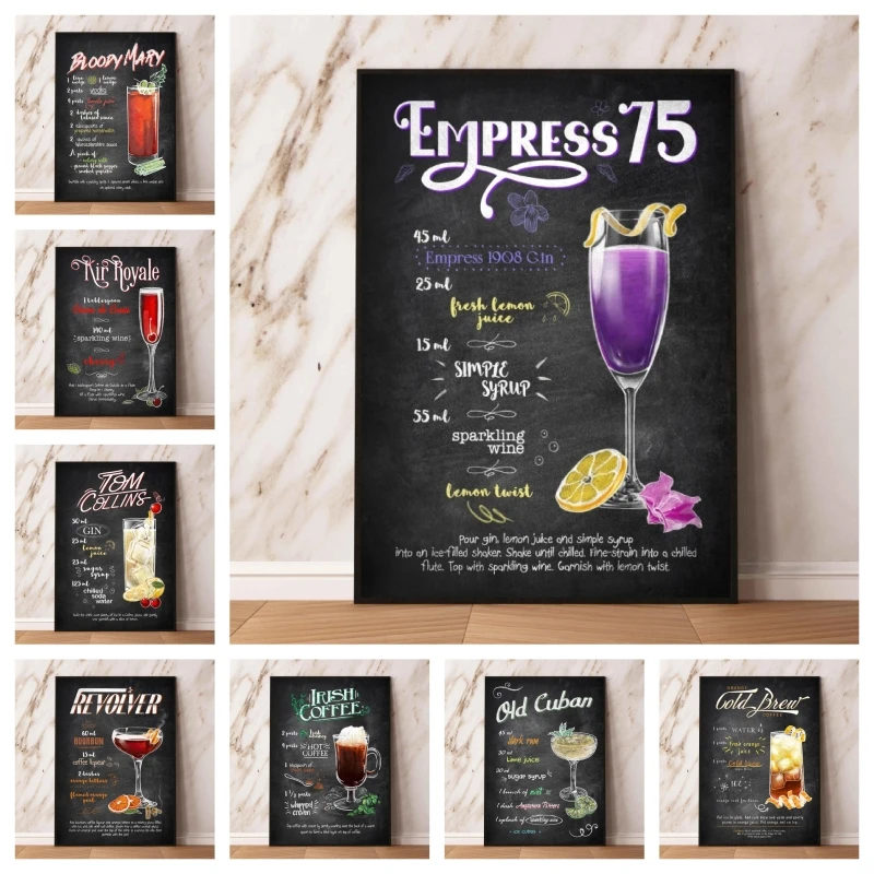 

Canvas Artwork Painting Kir Royale Birthday Gifts Modern Home Decorative Aesthetic Poster Wall Decoration Classic