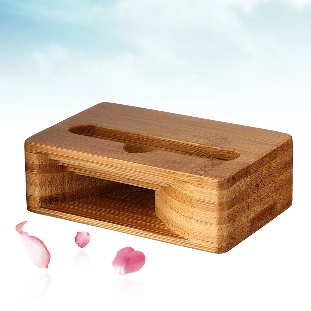 

Wood Cell Tablet Stand with Sound Amplifier Desktop Mobile Speaker Holder Portable Dock for Home Office Work