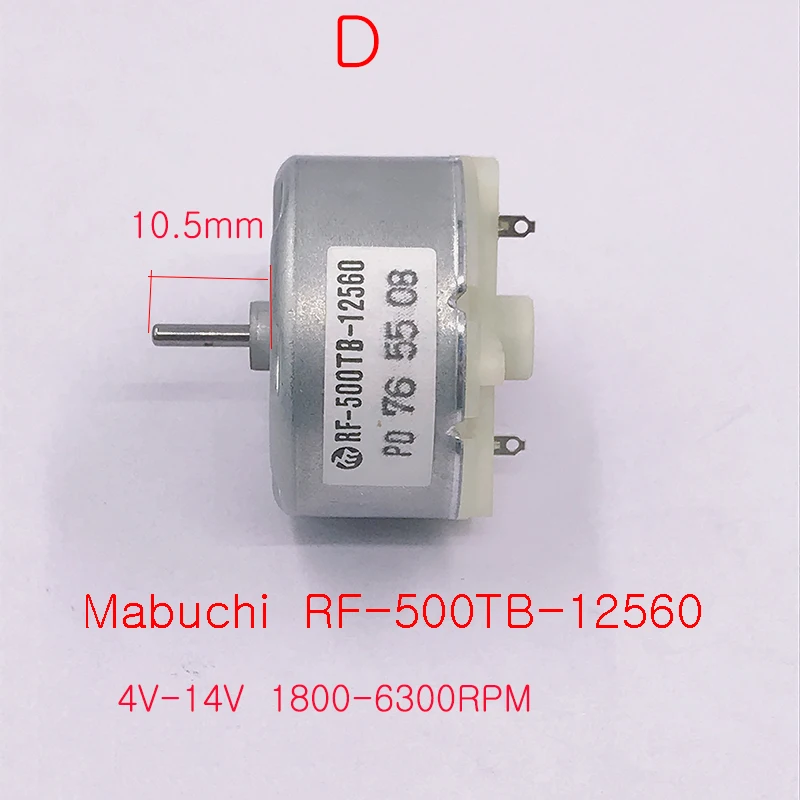 Мотор-шпиндель RC500 Mabuchi круглый RF-500TB-12560 6 в 9 В 12 32 мм |