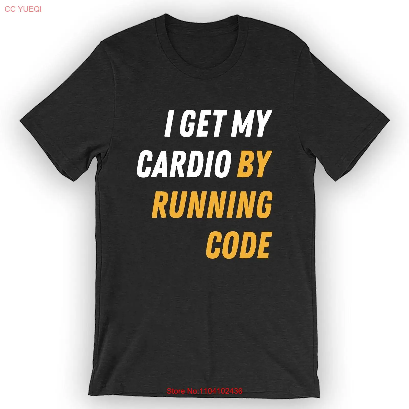 Футболка унисекс I Get My Cardio By Running Code футболка с компьютерной наукой