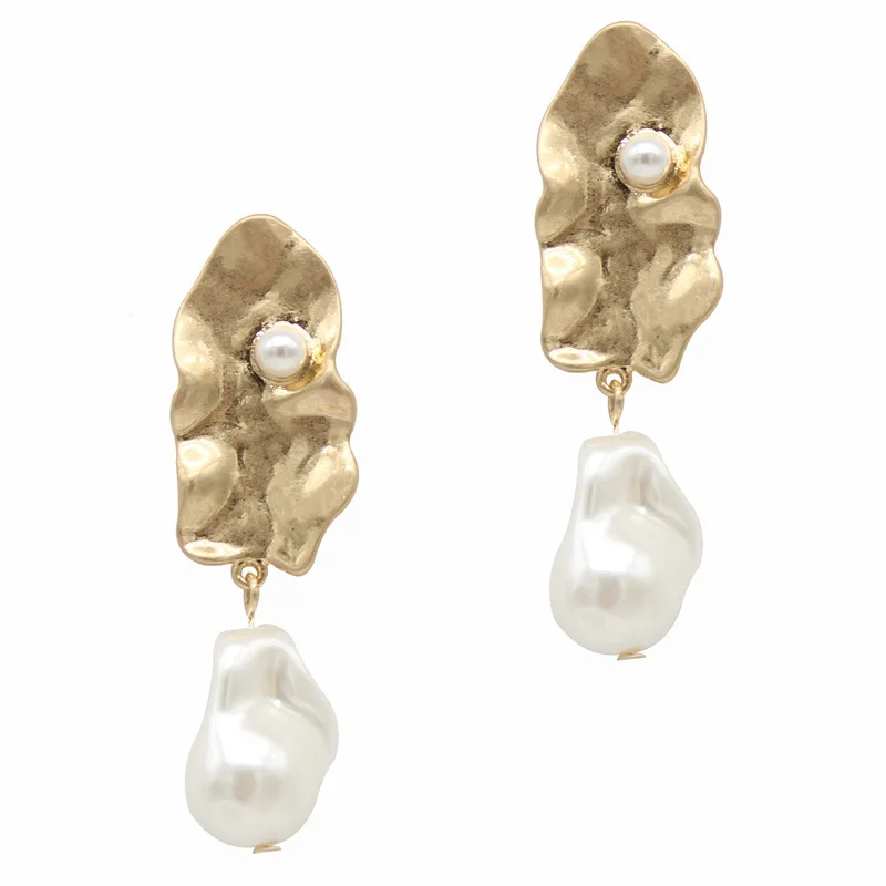 

Европейские и американские модные новые серьги в стиле барокко с имитацией жемчуга