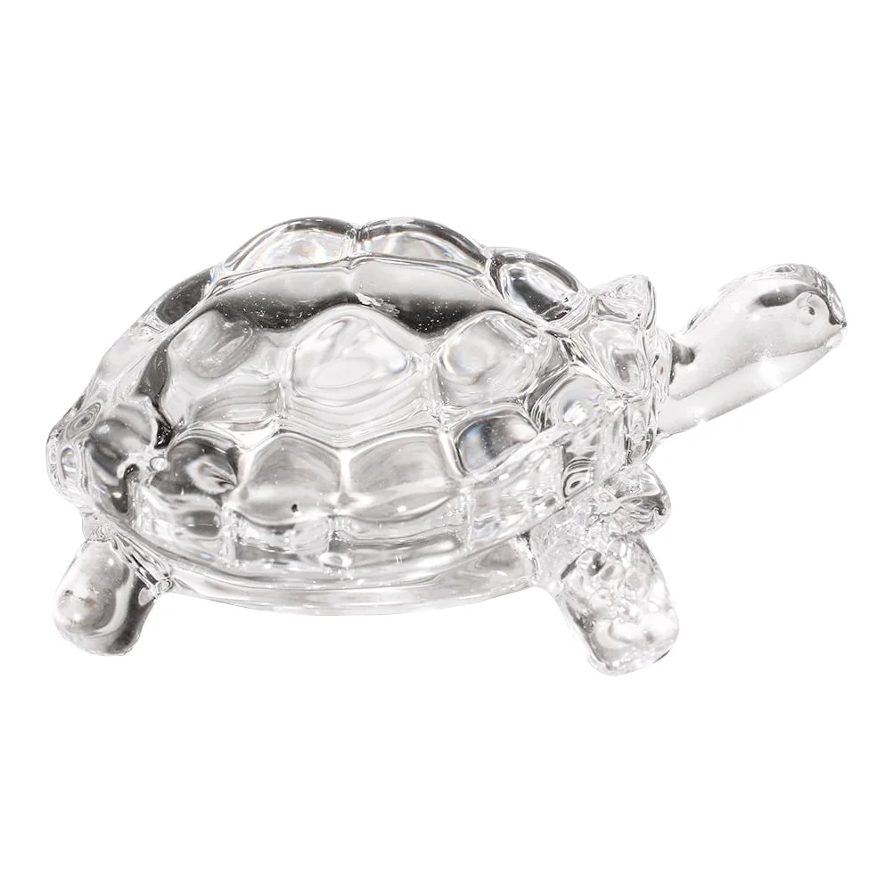 

1Pc Chinese Crystal Turtle Statue Glass Crafts Home Decoration