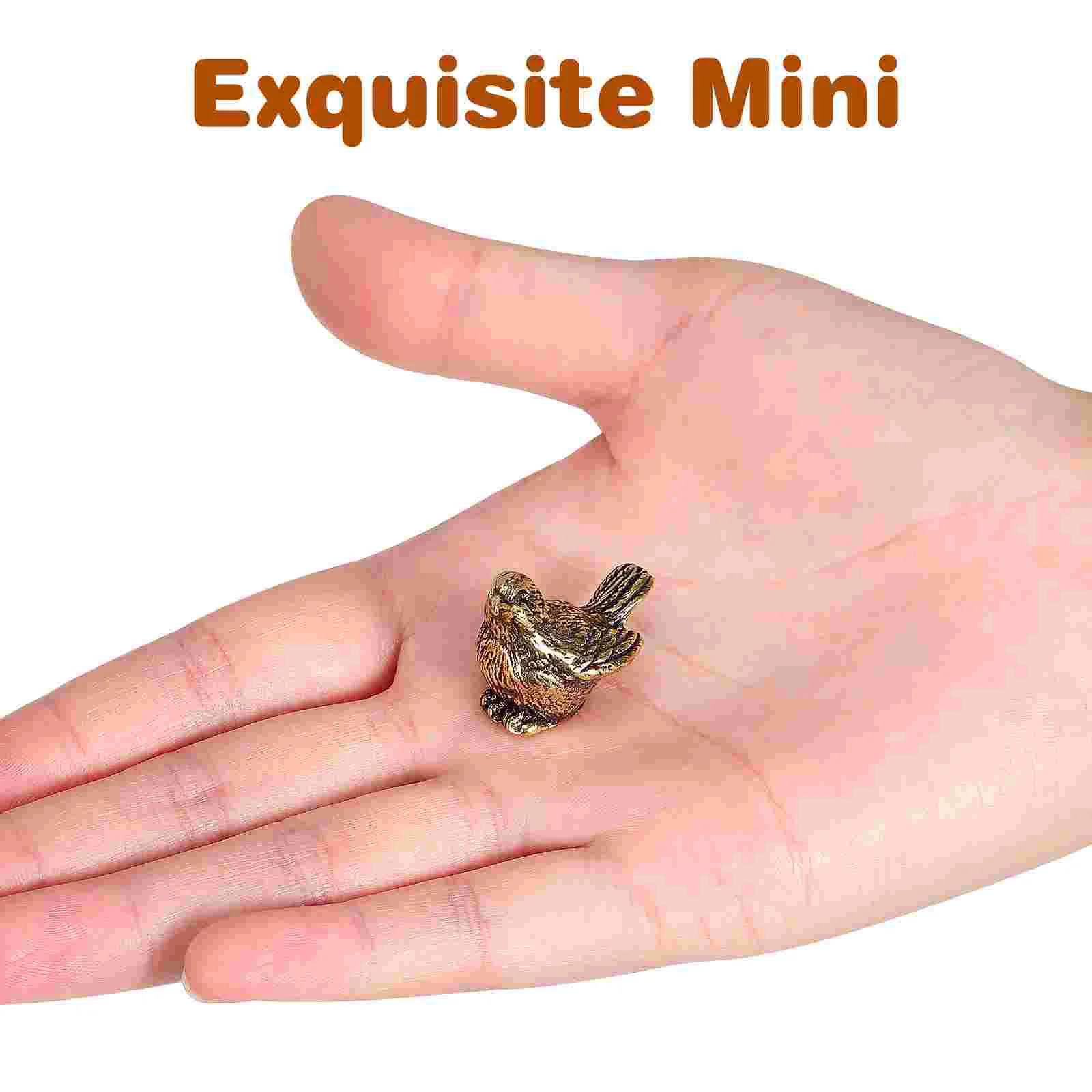 Декор для дома латунные украшения в виде птиц воробья ретро-статуэтки