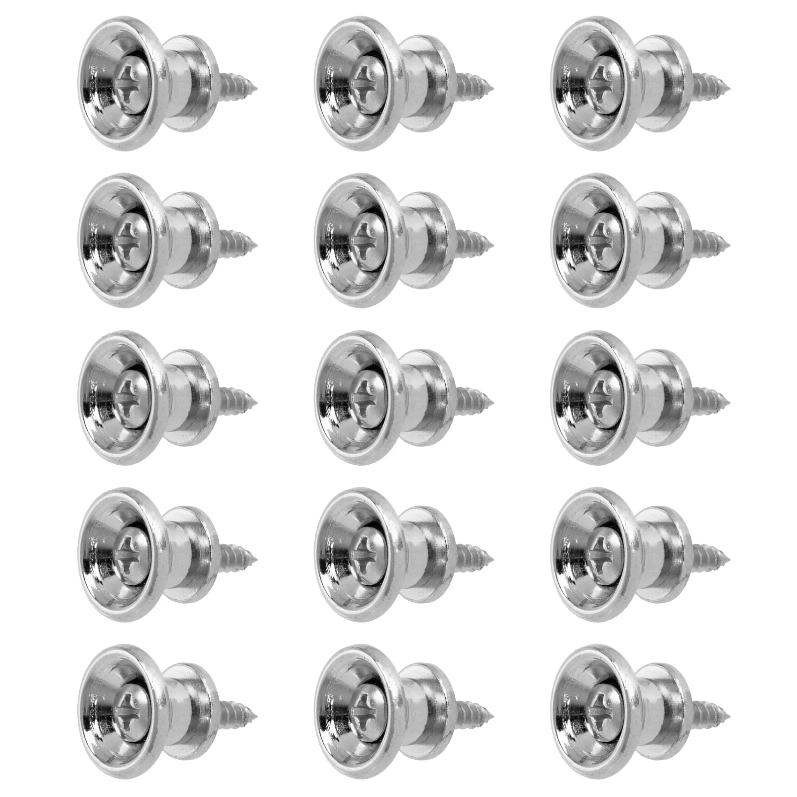 

15 Pcs Guitar Strap End Nails Non- Lock Buckle Anti-falling Bass Non-skid Belt Ukulele Tail