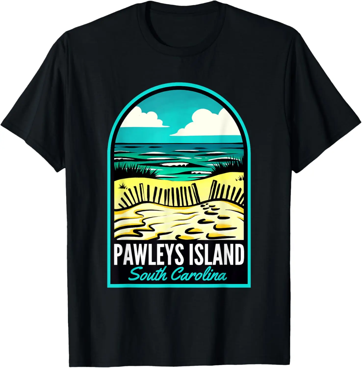 Винтажная футболка Pawleys Island SC из чистого хлопка