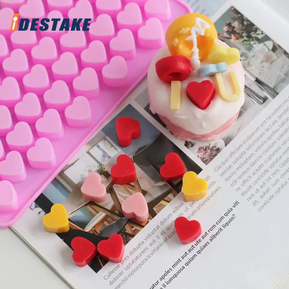 

55 Grids Silicone Chocolate Mold Food Grade Small Love Heart Shape Cake Baking Mould Non-stick Candle Molds Fondant candy mold