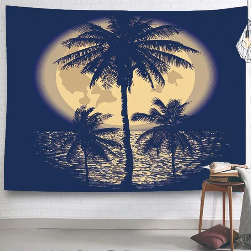 Пляжный гобелен Ashou Coast Настенный декор морской пейзаж украшение для дома