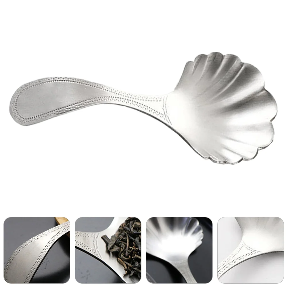 

Scoop Tea Spoon Spoons Coffee Measuring Ice Steel Metal Stainless Scoops Cream Dessert Loose Soup Leaf Powder Serving Candy