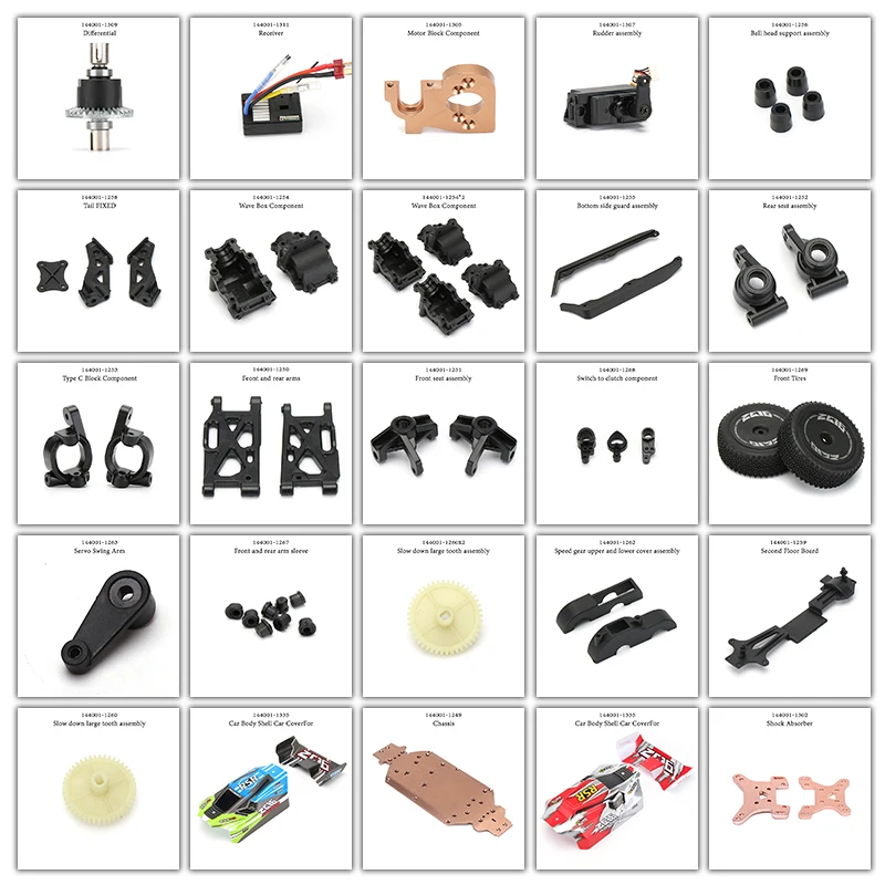 

WLtoys 144001 1/14 запасные части для радиоуправляемых автомобилей нижний корпус автомобиля редуктор мотора крышка амортизатора пластиковая шина