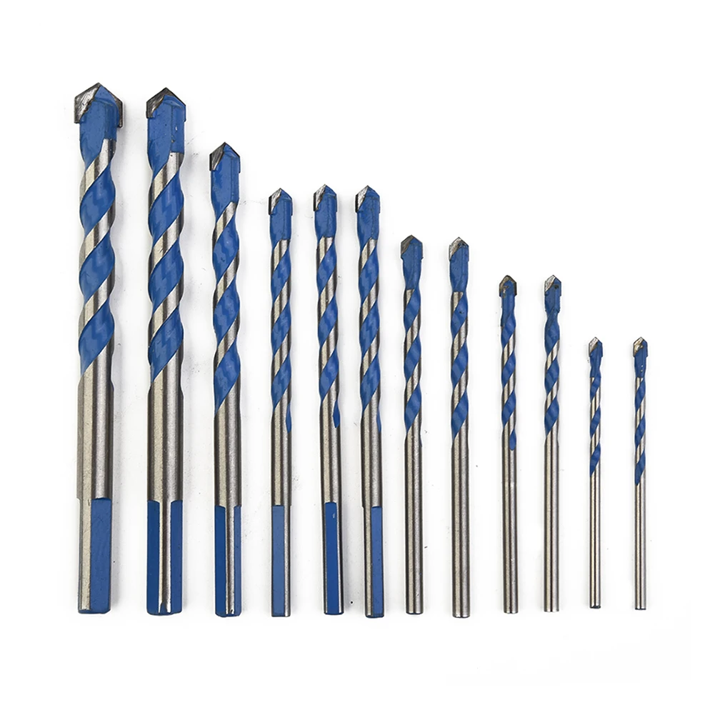 

12PCS Construction Drill Bit Multi-Functional Bits For Tile Glass Ceramic Marble High Speed Steel Drill Bits Set Tool