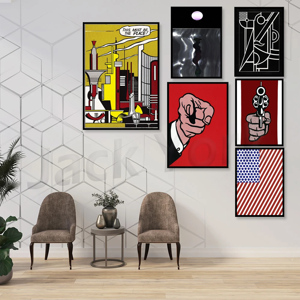 Roy Lichtenstein Print современный настенный декор абстрактный плакат минимальное
