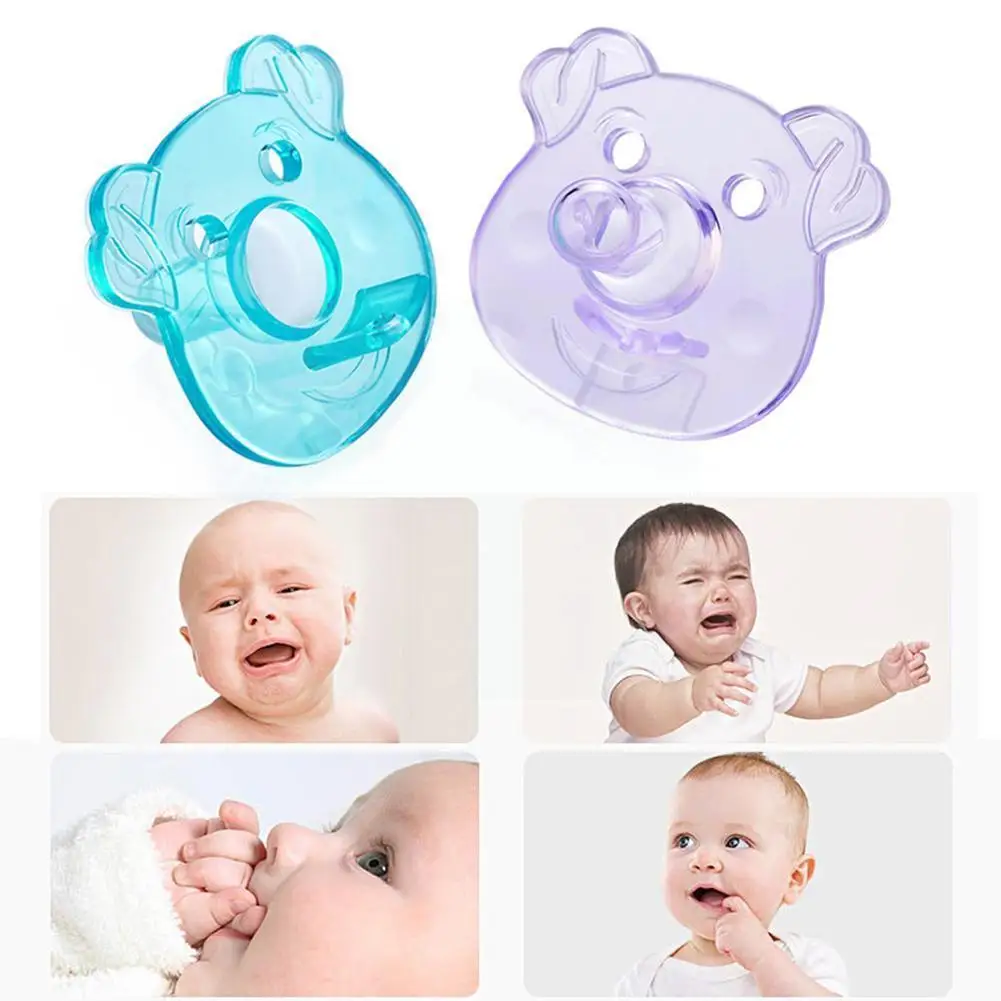 

1pcs Silicone Baby Cartoon Pacifier Full Silicone Pacifier Milk Baby Breast Sleeping Round Pacifiers / Pacifier Soothe L4e4